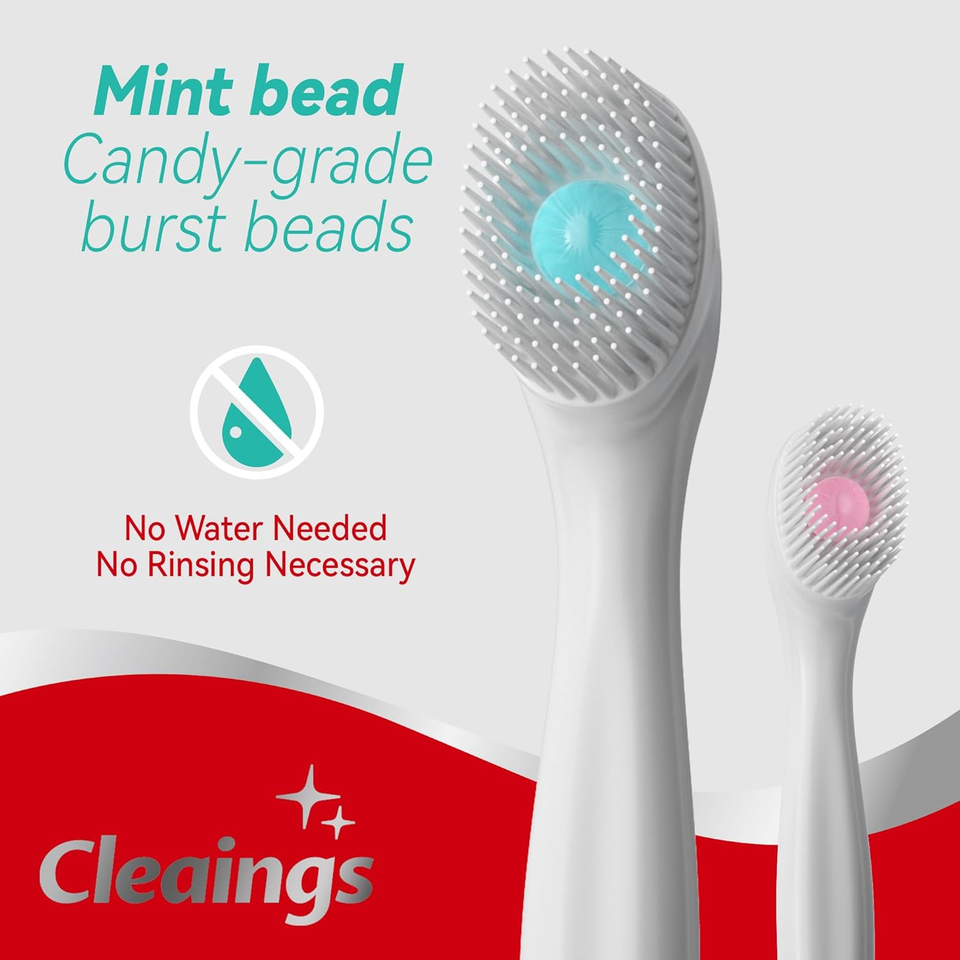 Mini Brushes-Disposable Toothbrushes with Cleaning Beads Toothpaste and Pick for