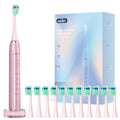 Electric Toothbrush USB Rechargeable Sonic Power Toothbrush with 12 Brush Heads